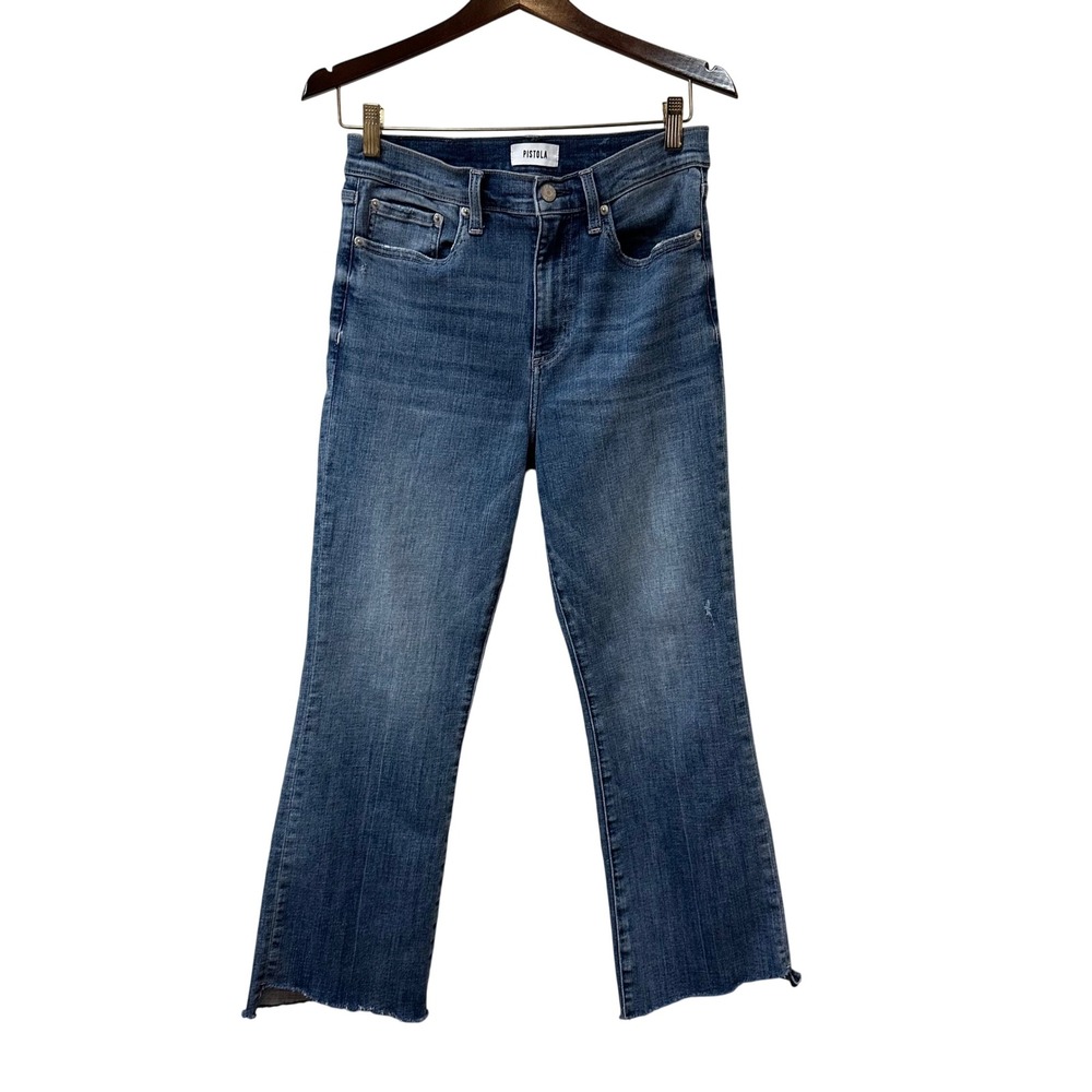Pistola Lennon High Rise Crop Boot Jeans My Side Wash Raw Step Hem 29 P00016088M